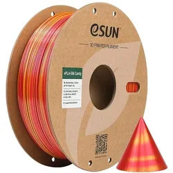 eSUN ePLA-Silk Candy Rot-Gold Filament 1.75mm 1Kg (PLA, 1.75 mm, 1000 g), 3D Filament, Rot, Gold, Mehrfarbig