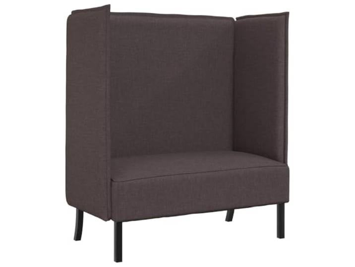 Makastle Hoher Rücken Sofa Couch 101cm Dunkelbraun Stoff