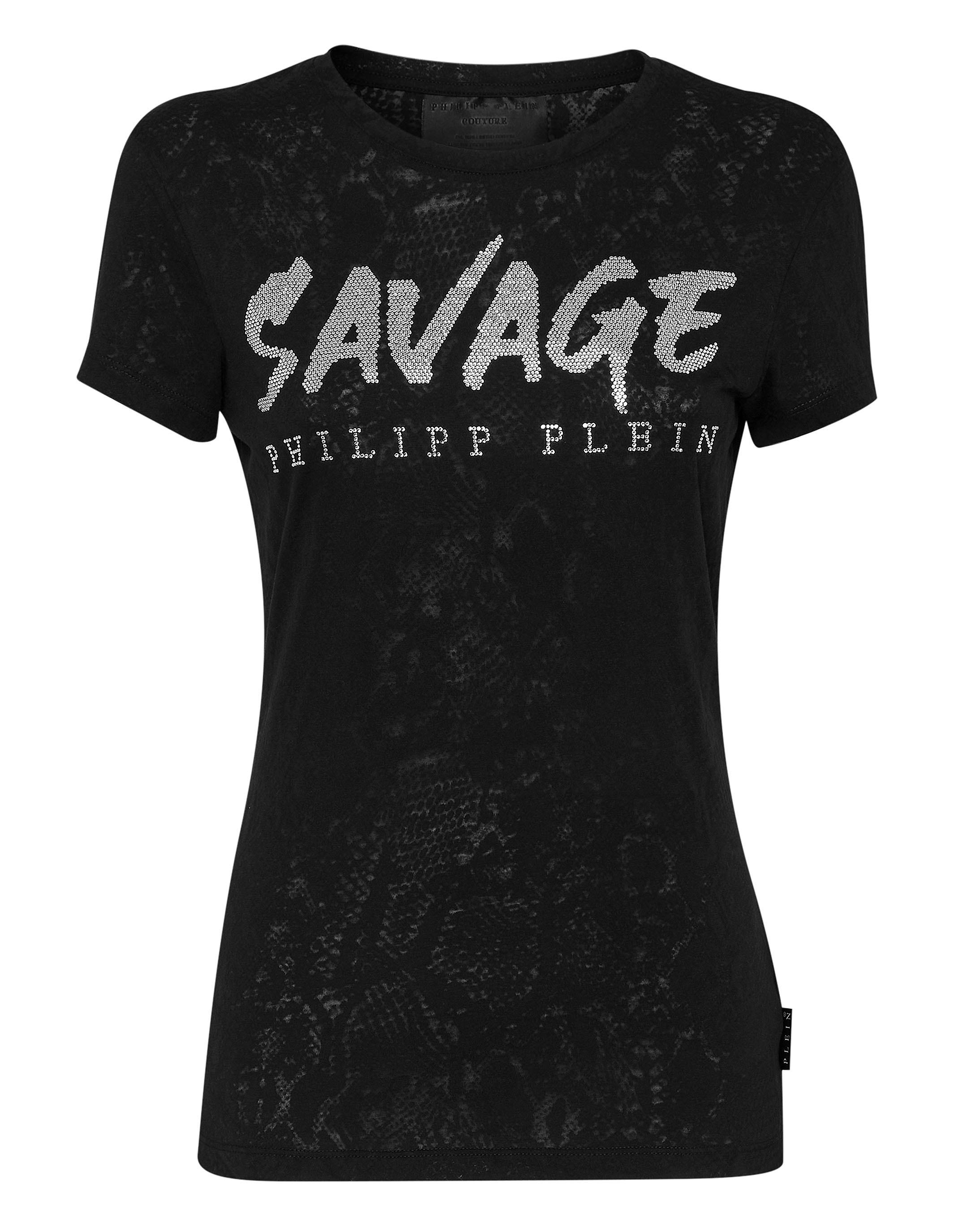 Philipp Plein T-Shirt mit Rundhals - Schwarz