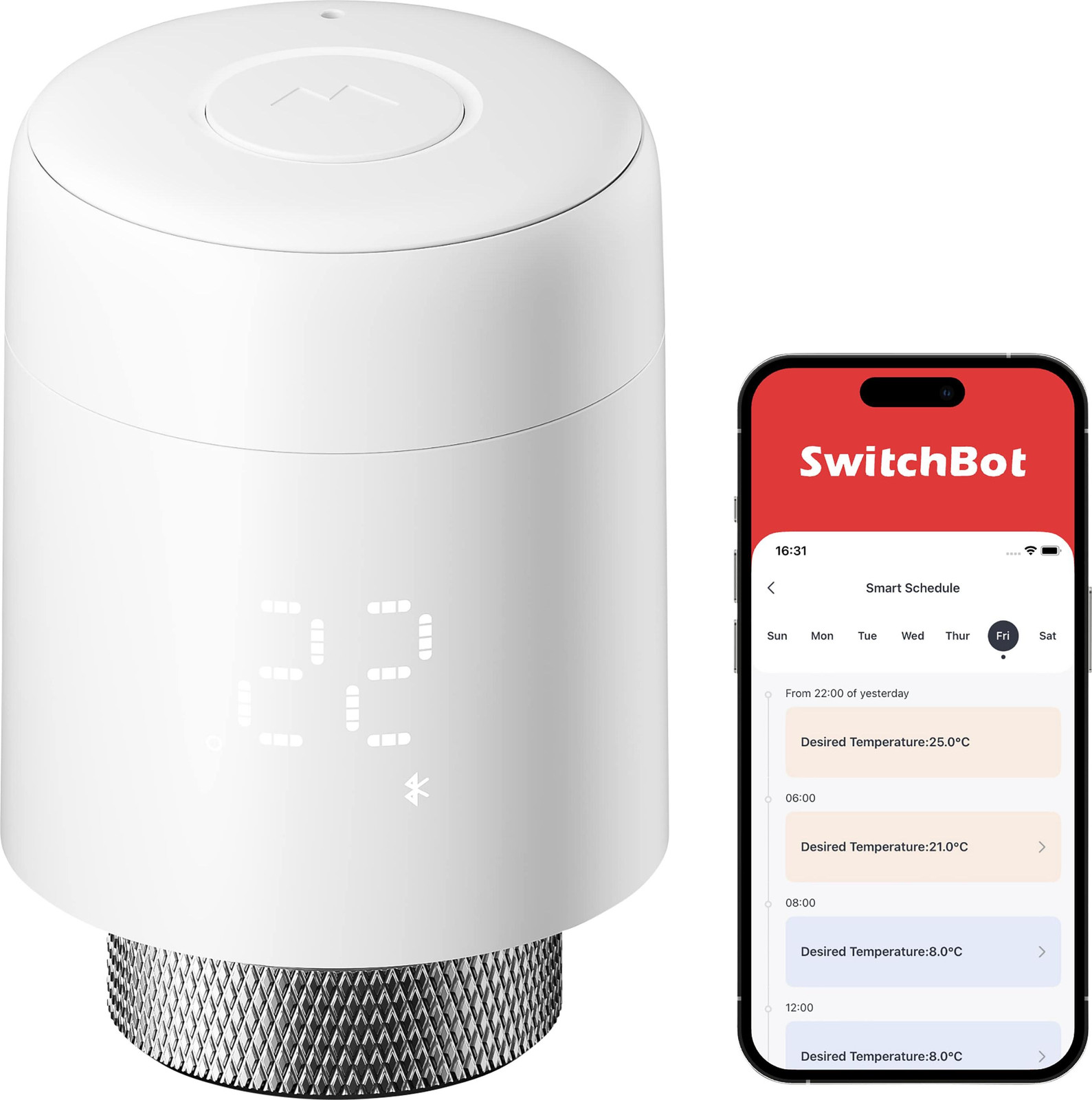 SwitchBot Slimme thermostaat voor radiatoren wit
