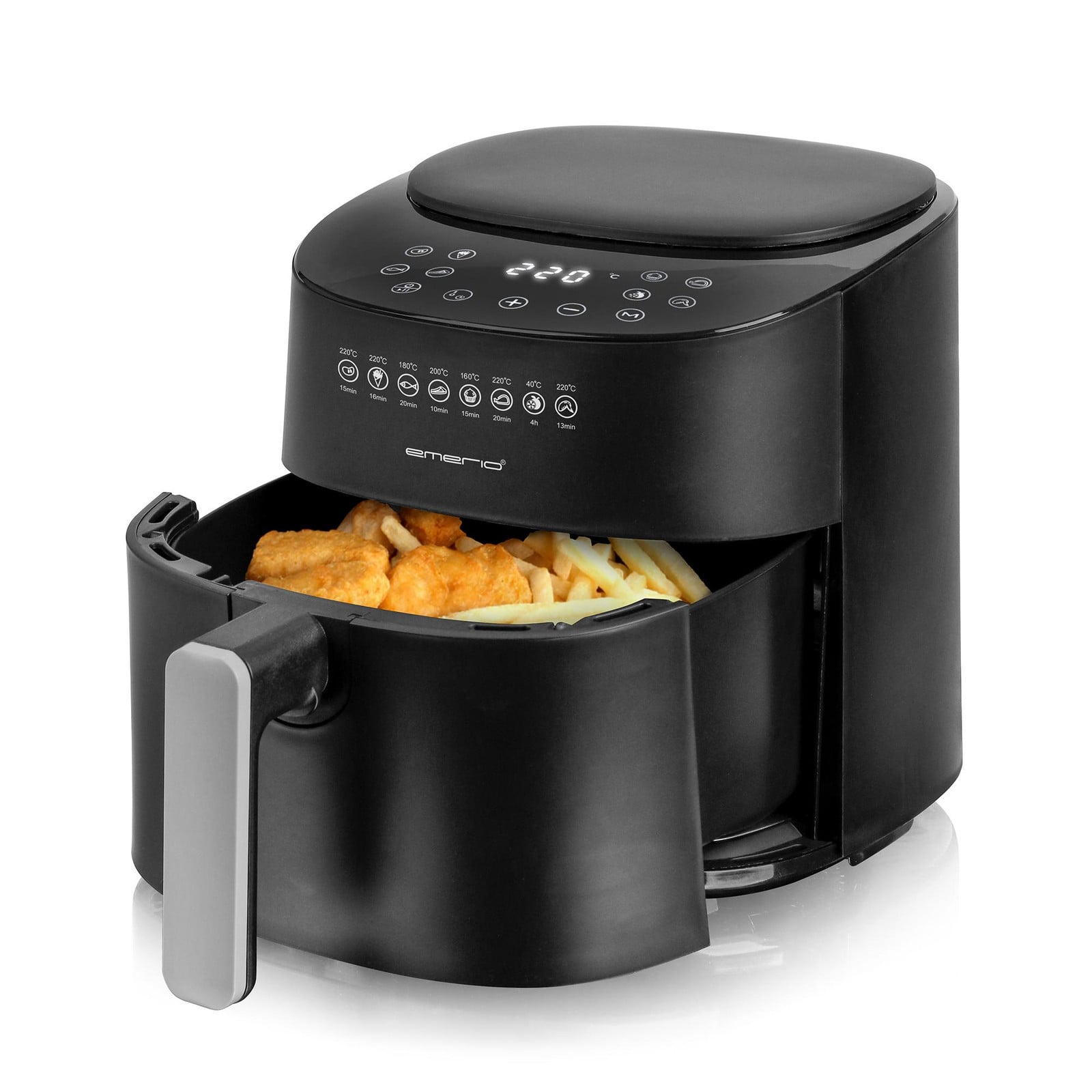 Emerio Airfryer XL 4,5 L Digitaal 1300 W 8 Programma's Zwart AF-129369