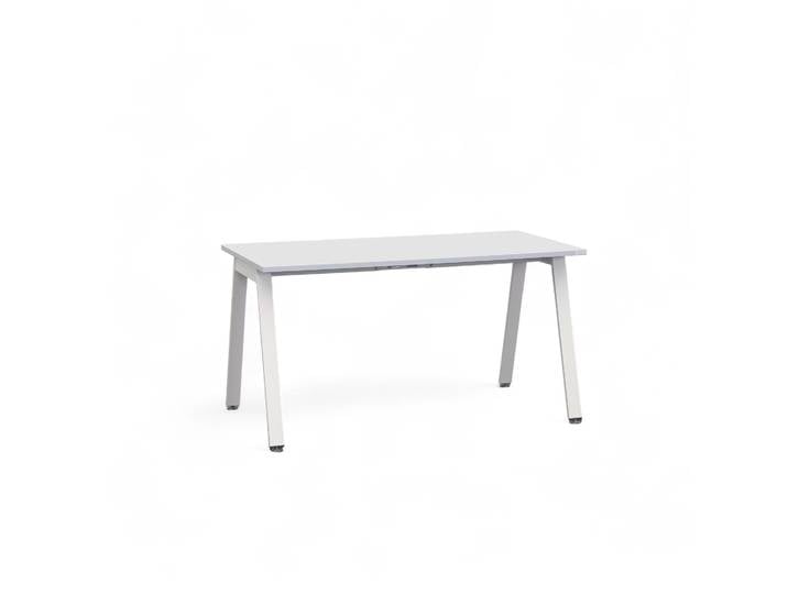 Bürotisch Tradingzone Sem 140x70 cm, Weissgrau/Weiss, Rechteckig, Neu, Tisch - Hochwertig & langlebig