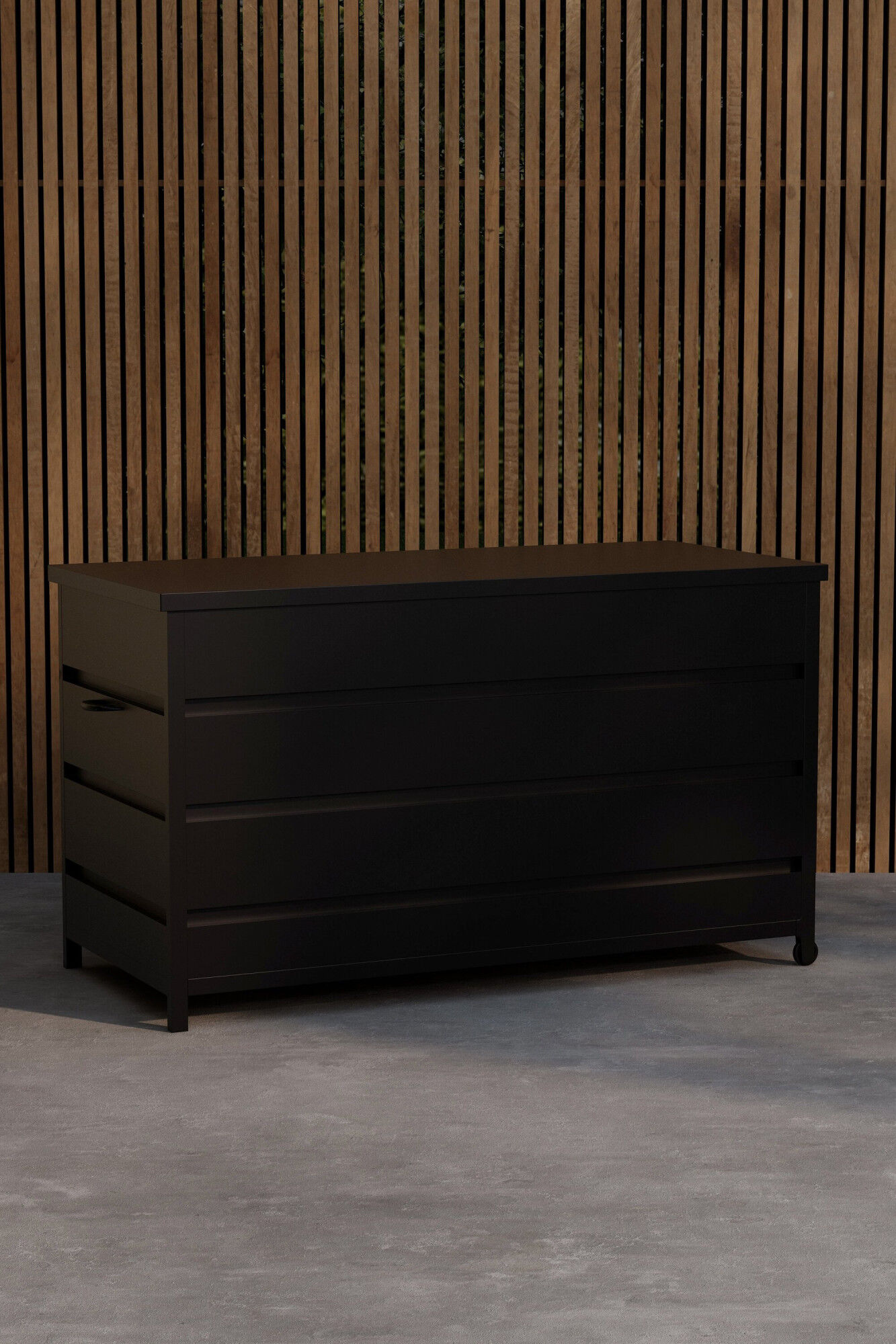 Truhe VENTURE HOME "Nisis, funktionale Aufbewahrungsbox für praktische Aufbewahrung", schwarz, T:60cm, Aluminium, Truhen, Truhe, Kissenbox, mit Stauraum, Aluminiumgestell, stabil, vielseitig schwarz B/H/T: 60cm