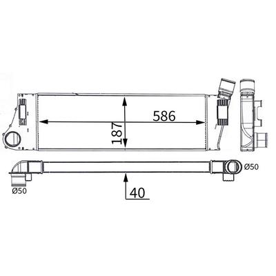 MAHLE Ladeluftkühler ci39000s für RENAULT