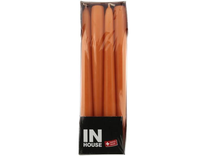 Inhouse Spitzkerzen orange 2.2x24cm 12 Stück
