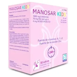 Arafarma Manosar Kids Vitaminas A,c,e y Zinc 30 Sobres