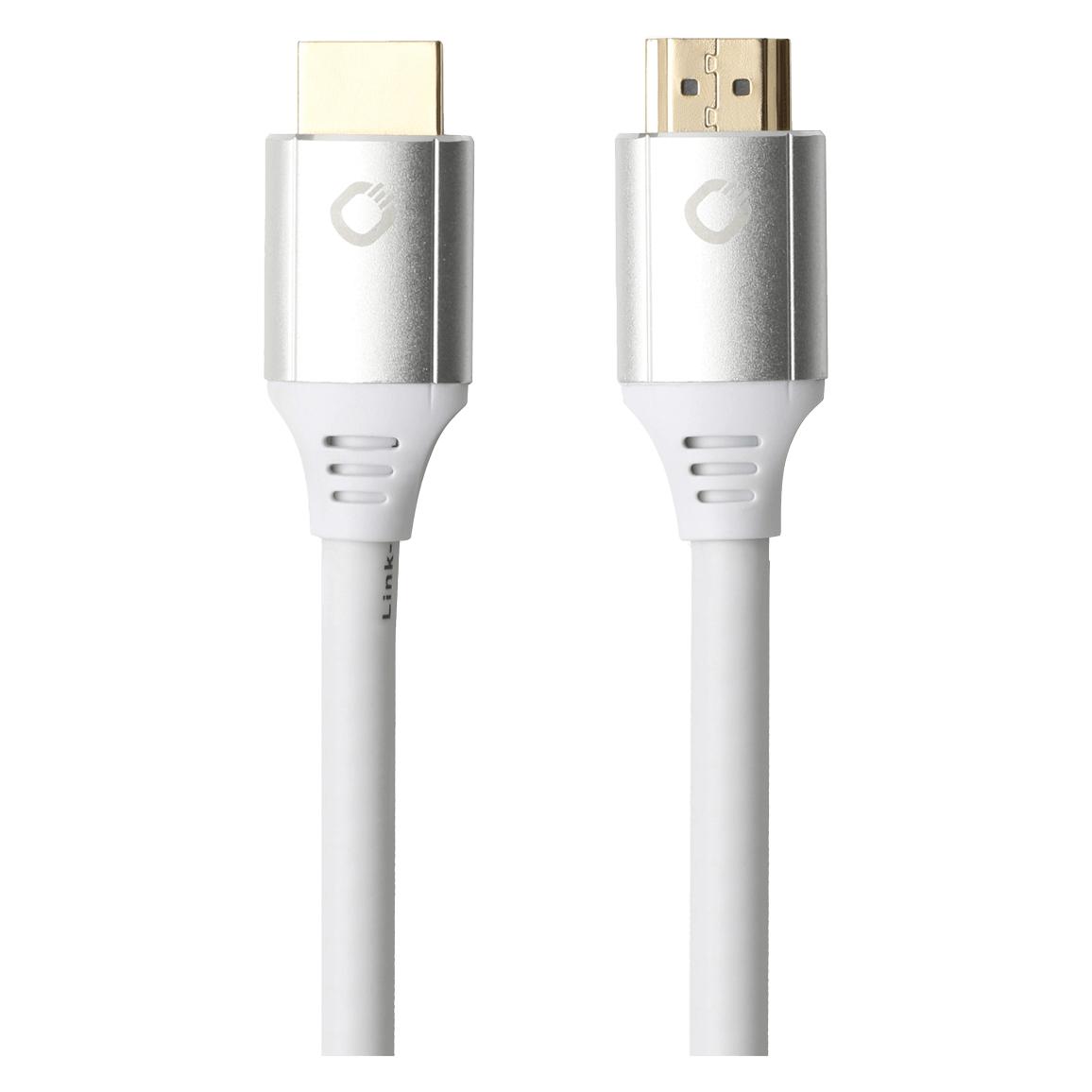 Oehlbach HDMI AV Anschlusskabel (1x HDMI-Stecker - 1x HDMI-Stecker) 3.00m Weiss (3 m) (D1C92494)