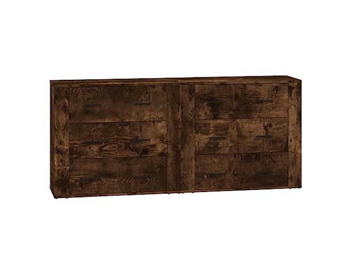 Kaorsrow 2er Set Sideboard Räuchereiche Holzwerkstoff 80x33x70 cm Stilvolles 2er-Set Anrichten mit reichlich Stauraum für Wohnzimmer, Schlafzimmer und Flur.