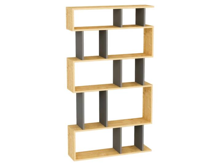 Livetastic Wandregal, Anthrazit, Holzwerkstoff, 90x160x22 cm, Wohnzimmer, Regal, Wandregal