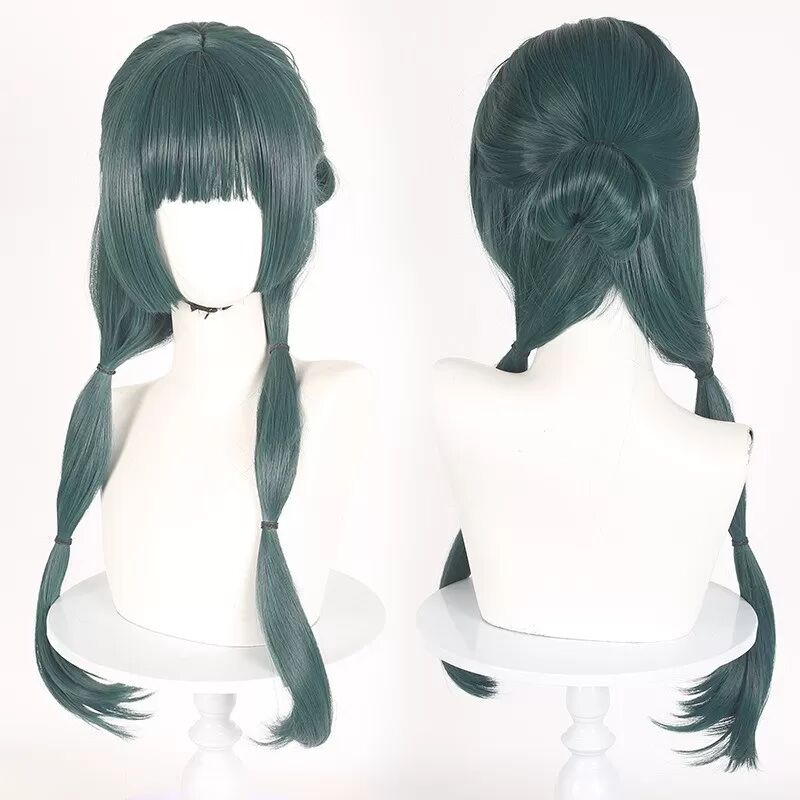 INF Grüne Cosplay Perücke - Hitzebeständiges Anime Party Haar mit verstellbarer Passform