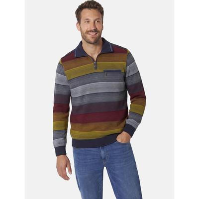 Sweatshirt BABISTA "Sweatshirt FERRALI", Herren, Gr. L, bunt (gelb blau gestreift), Sweatshirts Sweatshirt