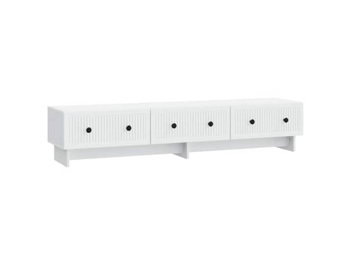 Makastle TV-Schrank Weiß 147x34,5x30 cm mit 3 Schubladen