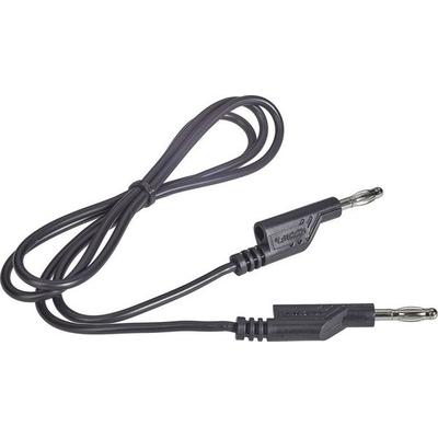 VOLTCRAFT Messleitung Lamellenstecker 4mm Lamellenstecker 4mm 1.00m Schwarz 1St.
