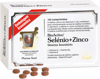 Bioactivo Suplemento Comprimidos de Selénio + Zinco 150 cápsulas