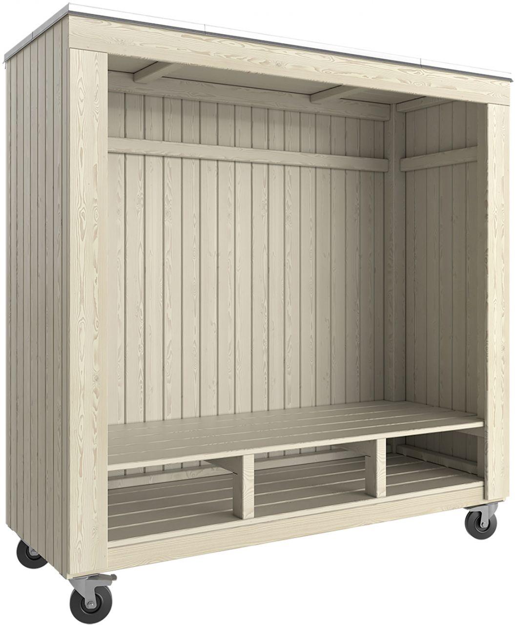 Plus Loungehaus Siesta Sommerly 179 x 67 x 183 cm natur mit Fußboden