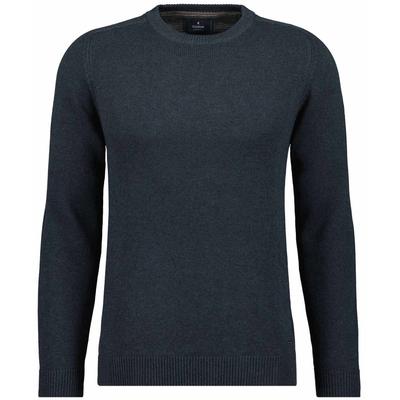 Rundhalspullover RAGMAN, Herren, Gr. 58, grau (asphalt, 018), Strick, 100% Baumwolle, Rundhals, Pullover Rundhalspullover