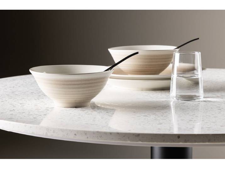 Schalen Aurelia - 2er-Set – Steingut, Beige und hitzebeständig - Beige - Luxusbetten24