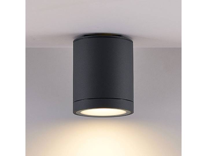 Molto Luce LED-Außendeckenlampe Foris Round SD, anthrazit, schwarz, Aluminium, Modern, LED Deckenleuchten