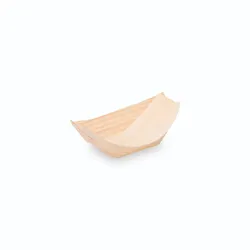 Fingerfood-Schale (aus Holz FSC 100%) Schiffchen 11 x 7 cm