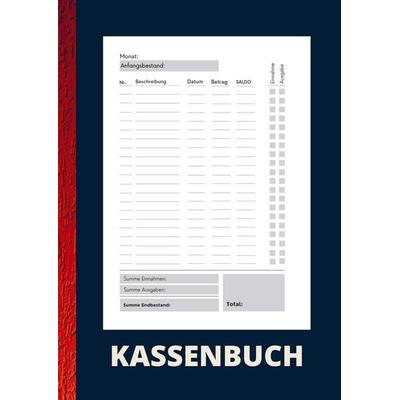 Kassenbuch A4 Blau- Über 2000 Einträge ohne Mwst. Kassenbuch Kleinunternehmer, Einzelunternehmer, Selbständige und Vereine, Taschenbuch von Natalie