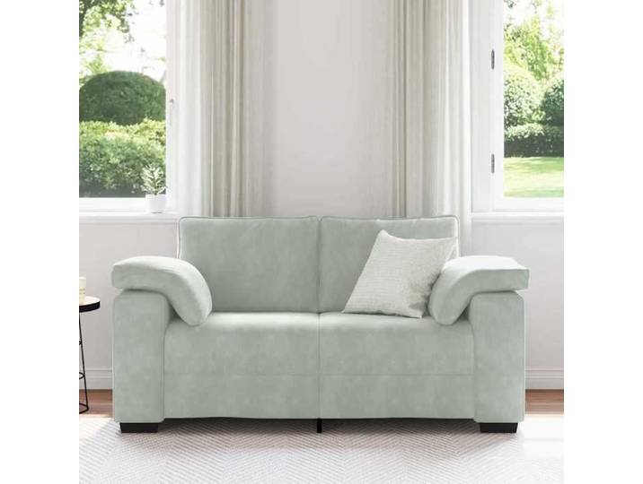 Elégance-Chic Canapé causeuse - gris clair - 160x77x82 cm - velours - SOFA - salon séjour_001111459