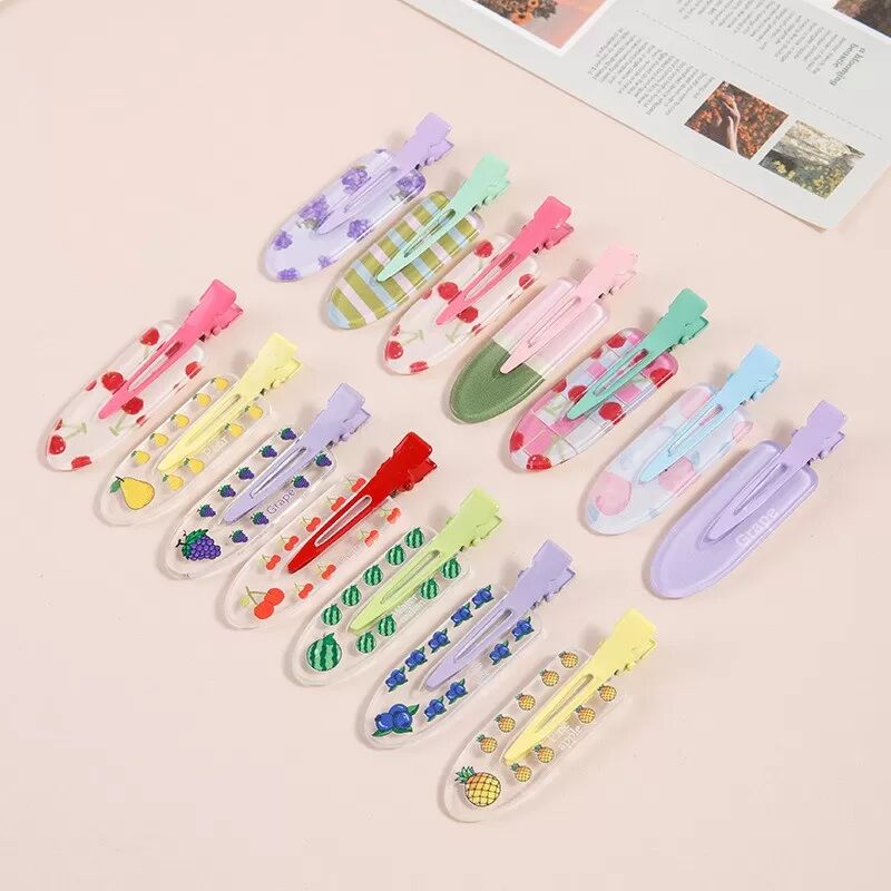 INF 10 Stk. Dopamin Bonbonfarbene, nahtlose Pony Haarspangen - Bunte Styling Accessoires