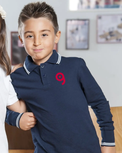 Stile Bambino Polo Manica Lunga Cotone 100% Regular Fit Personalizzate o neutre Vesti
