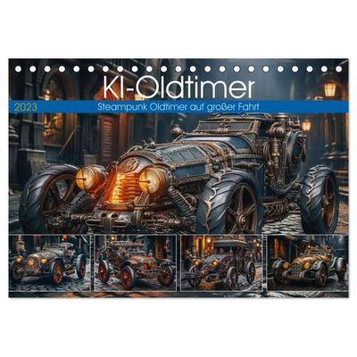 KI-Oldtimer (Tischkalender 2027 DIN A5 quer), CALVENDO Monatskalender