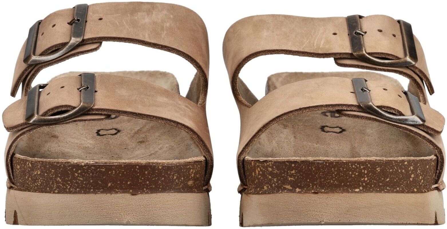 Pantolette ROHDE "Rohde Pantoletten Leder", Damen, Gr. 39, Leder, beige, Schuhe Pantolette
