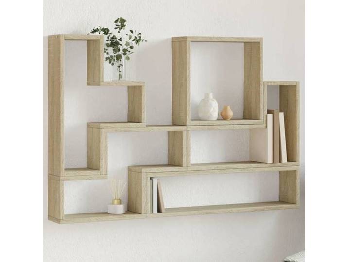 Étagère murale chêne sonoma 96x12x64 cm bois d'ingénierie étagère murale cube organisateur cube étagère flottante 840802