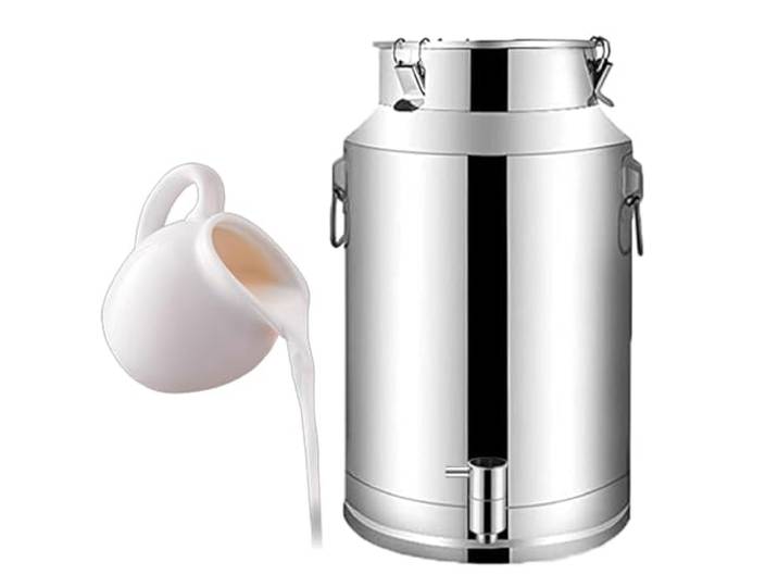 aliooila Milcheimer Aus Edelstahl 201 Milcheimer Edelstahl Mit Deckel Luftdichtes Milchkännchen Milch Barrel Farm Milk Transport PitcherMilchkanne Premium Aus Pitcher,22Liters