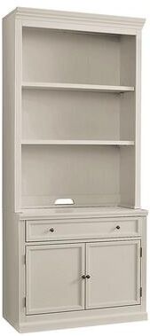Tuscan Cabinet & Hutch with Shelves - Taupe - Ballard Designs