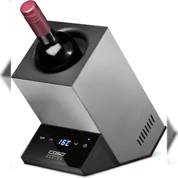 Caso Design – WineCase One Edelstahl – Weinkühler – 1 Flasche – Edelstahl