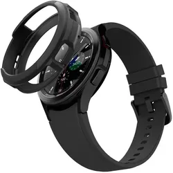 Spigen Liquid Air case for Samsung Galaxy Watch 4 Classic 42 mm matte black, Smartwatch Zubehör, Schwarz