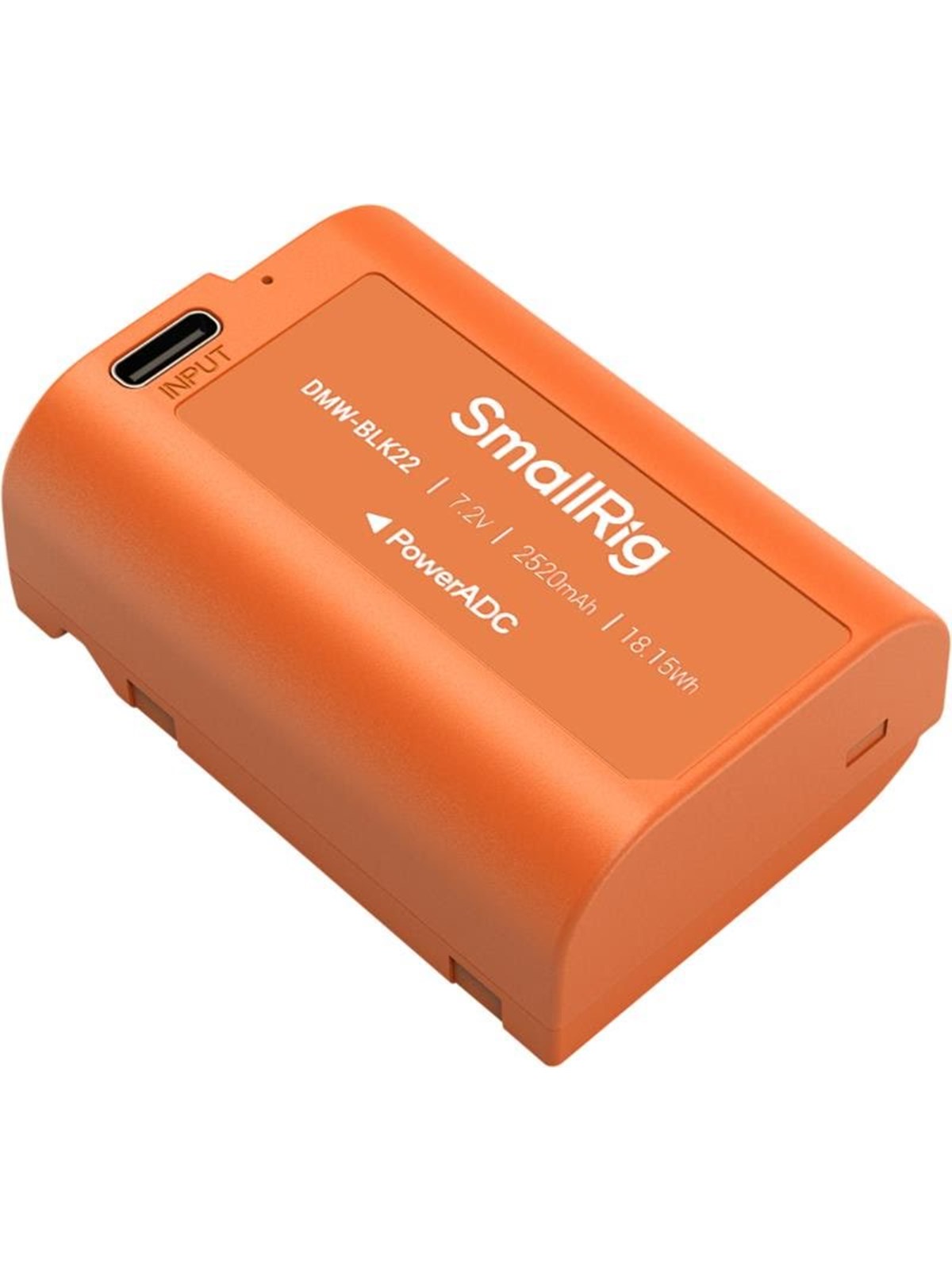 SmallRig 4979 Camera Battery USB-C Rechargeable DMW-BLK22 Orange