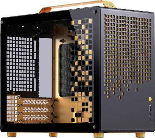 Jonsbo Z20 Micro-Tower Gaming-Gehäuse, Gehäuse, PC-Gehäuse Schwarz/Orange