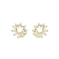 LEAF - OHRSSTECKER ICE CUBE FLOWER -  gold