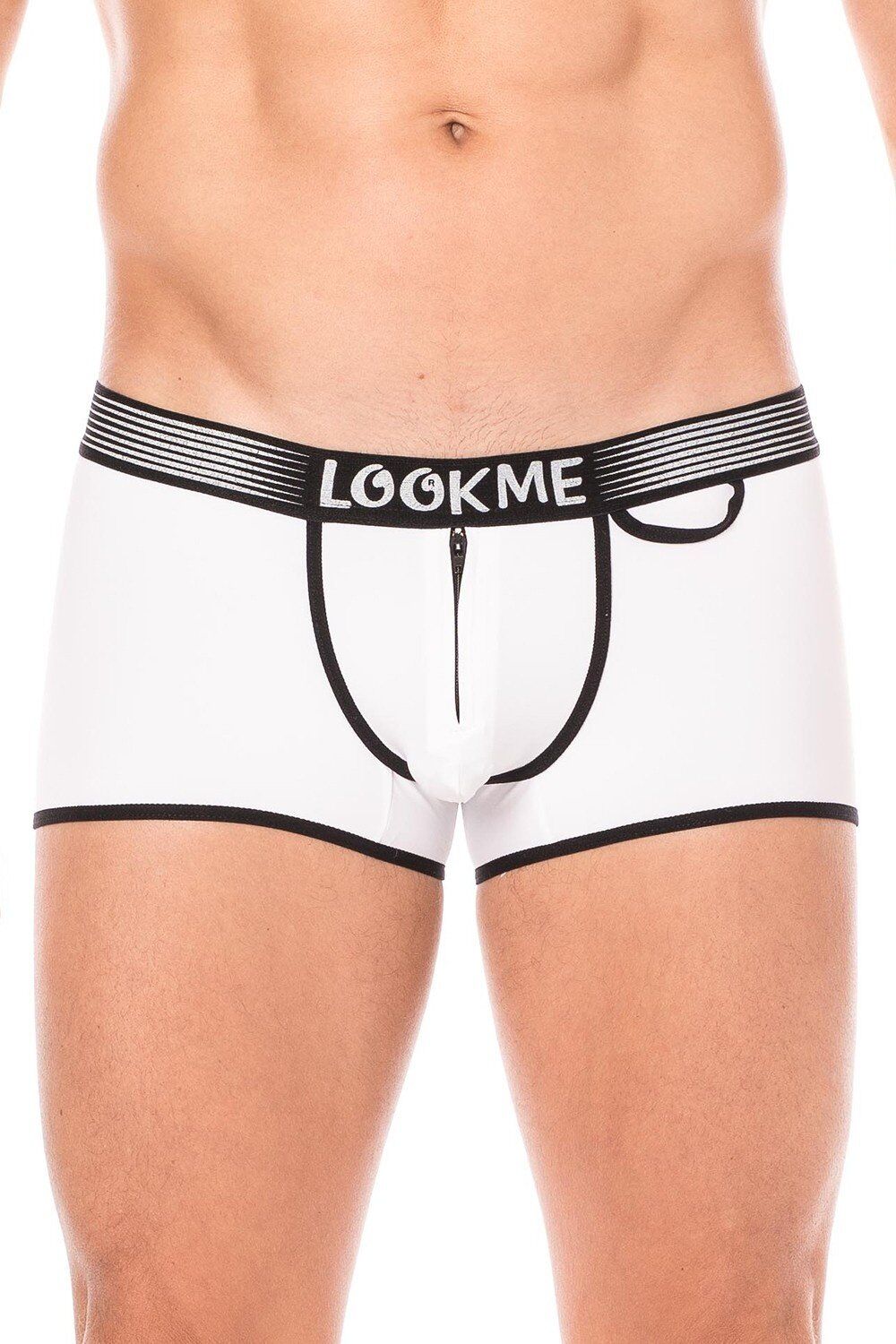 Look Me Mini-Pants blanc échancré avec zip