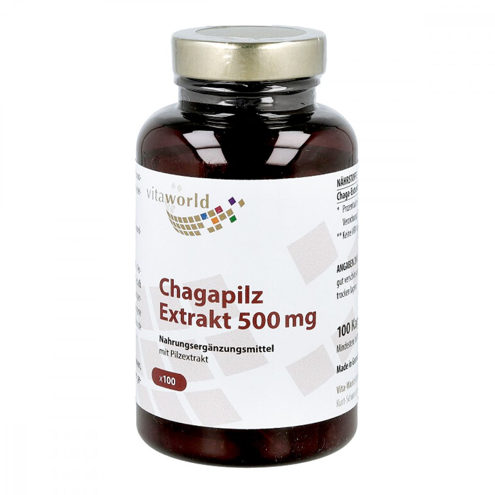 Vita World GmbH Chaga Pilz Extrakt 500 mg Kapseln 10997974