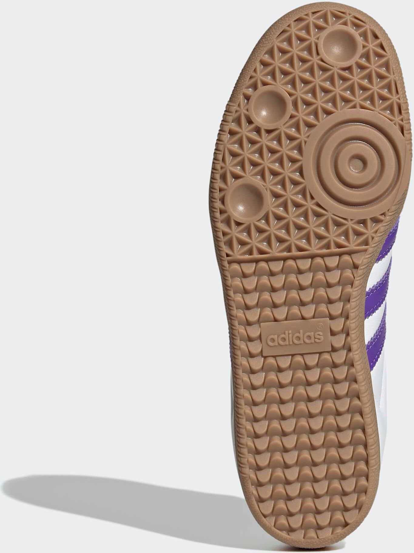 Sneaker ADIDAS ORIGINALS "SAMBA OG", Damen, Gr. 37, lila (cloud weiß, lila rush, grau one), Leder, Schuhe Sneaker, Low-Profile-Sneaker im Retro-Design cloud weiß, lila rush, grau one 37