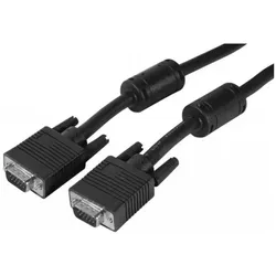 Exertis Connect SVGA Monitorkabel, 15pol HD D-Sub St./St., 10,0 m, schwarz Hochwertiges Monitorkabel für hohe Ansprü (10 m), Videokabel, Schwarz