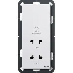 Gira 282003 Rasiersteckd. 115 - 230 V System 55 Reinweiß