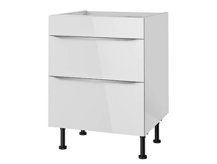 Kochfeld-Unterschrank 60cm Weiß/Hochglanz Weiß
