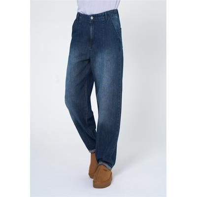 Bequeme Jeans FRESHLIONS "Claudia", Damen, Gr. M, EURO-Größen, blau, 100% Baumwolle, unifarben, lang, Jeans, in super weicher Qualität