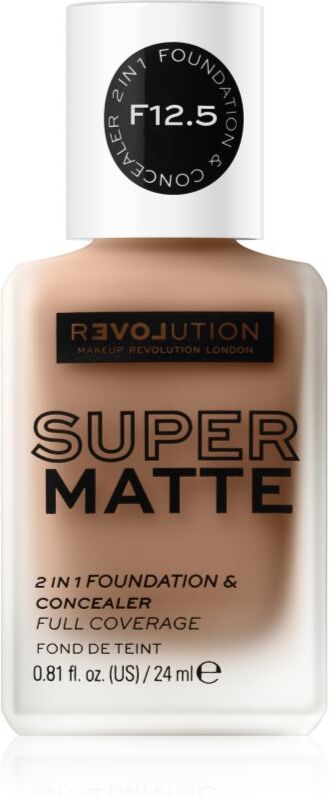Revolution Relove Super Matte Foundation Long-Lasting Mattifying Foundation shade F12.5 24 ml