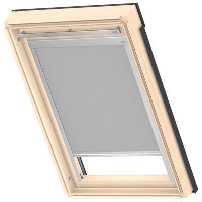Verdunklungsrollo VELUX "DBL S08 4204", grau, S08, Aluminium, Polyester, Rollos, Verdunklungsrollo, alufarbene Führungsschienen & Griffleiste