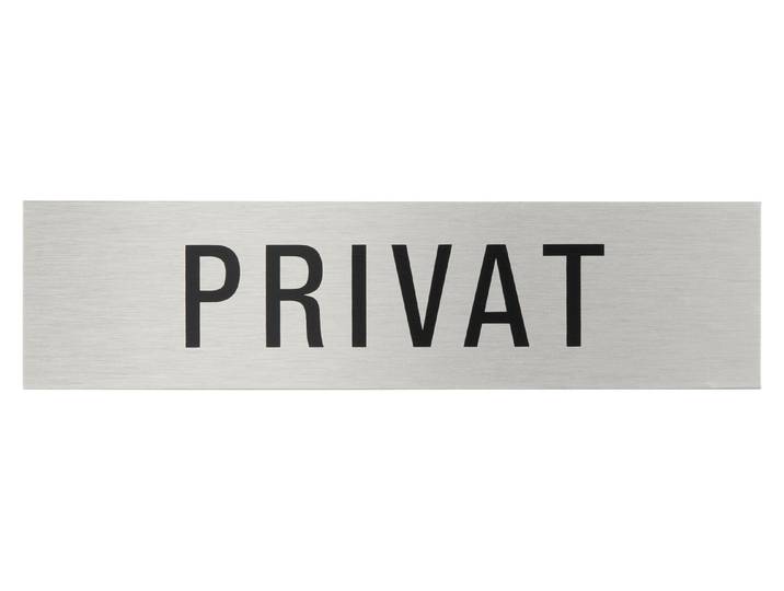 Alu-Schild Privat 16 × 4 cm