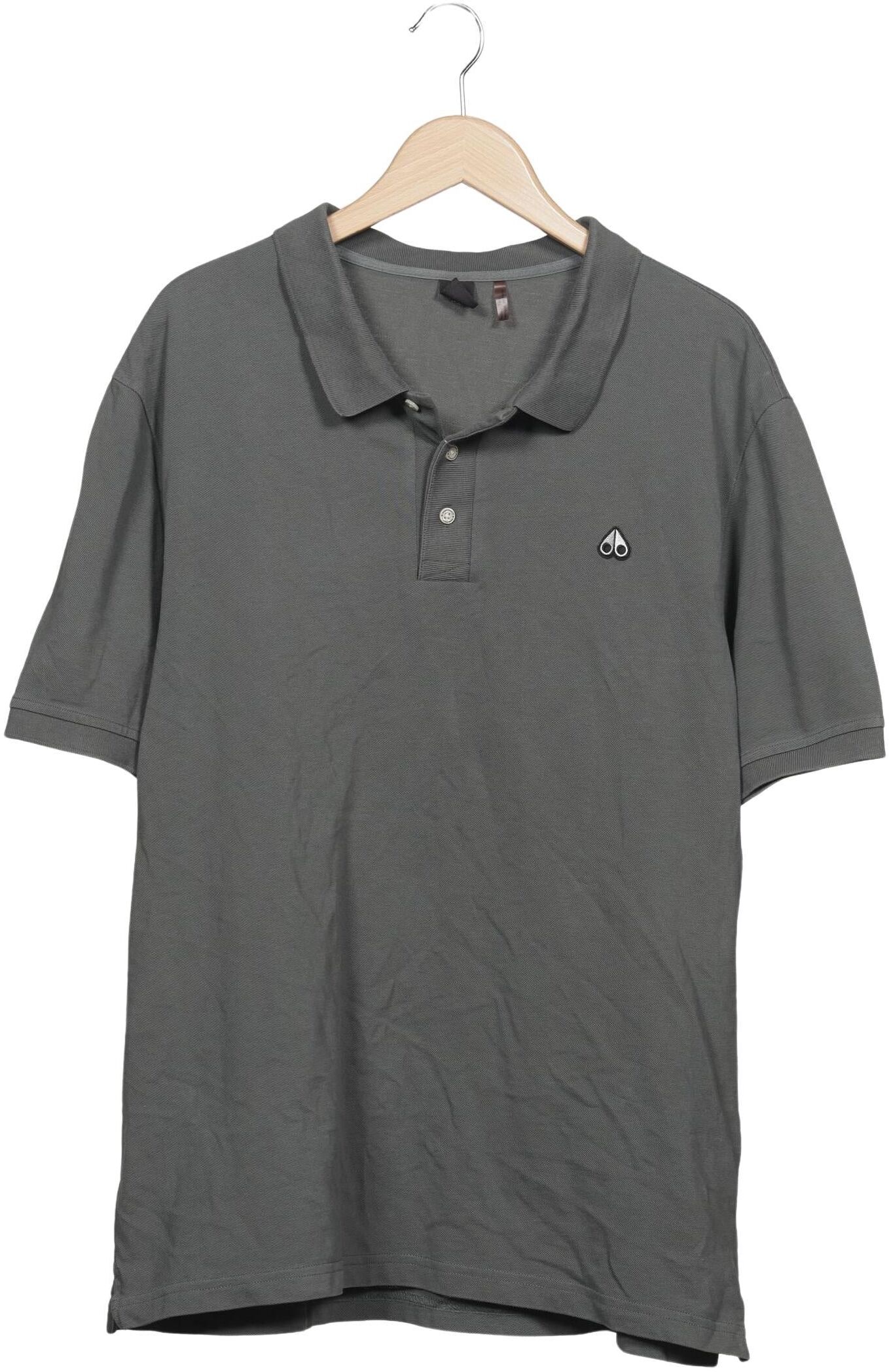 Moose Knuckles Herren Poloshirt, Grau, Gr. XL, Baumwolle - Second Hand