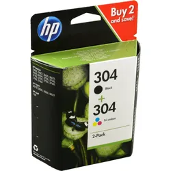 2 HP Tinten 3JB05AE 304 Doppelpack KCMY