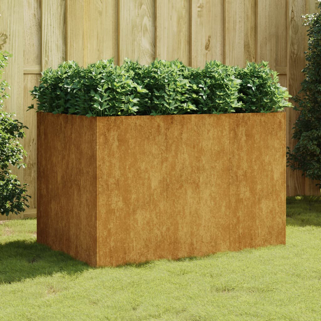 Rio Almarene Metal Raised Garden Bed Rusty 80cm H x 120cm W x 80cm D